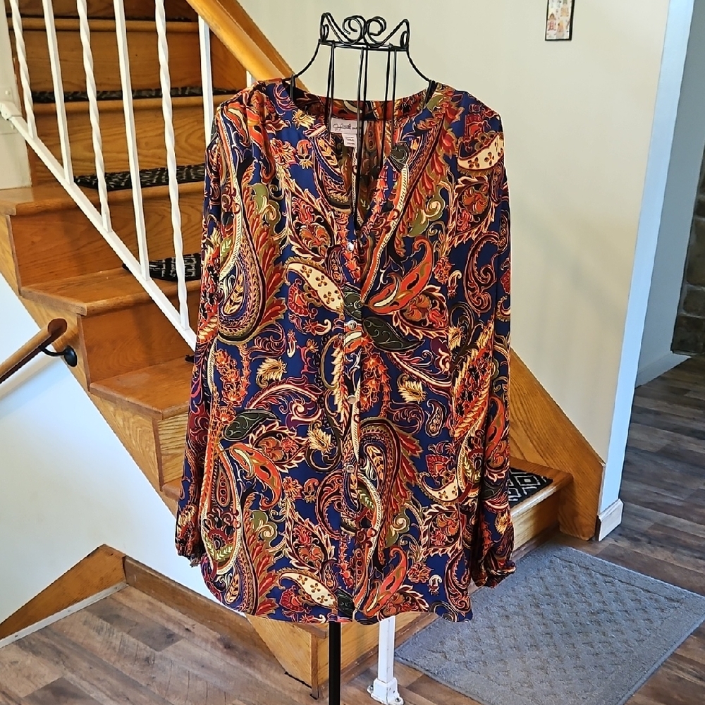 👚JACLYN SMITH Paisley Print Women's Tunic